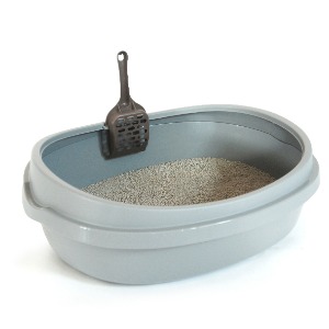 푸르미 뉴 평판형 고양이화장실L 라이트그레이+모래삽